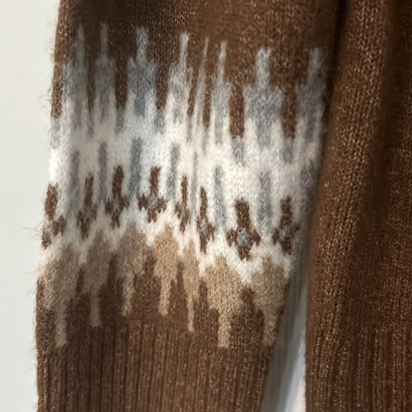 NWT CeCe Fair-Isle cozy long sleeve funnel neck sweater - Picture 3 of 7